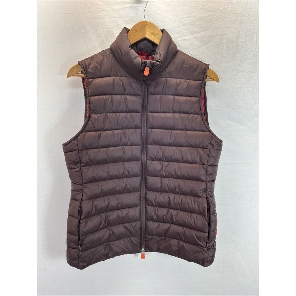 Save The Duck Women's Ultra Light Puffer Jacket Size 3/L Wine Outdoor Hiking